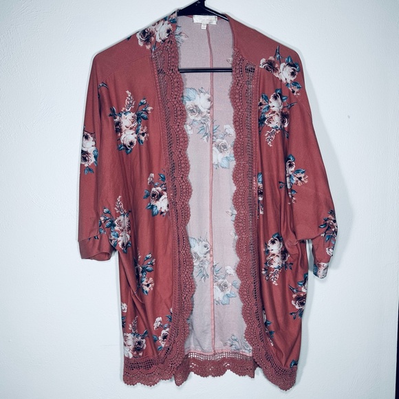 Stella Tweed Sweaters - Women’s Stella Tweed Flower Pattern Cardigan